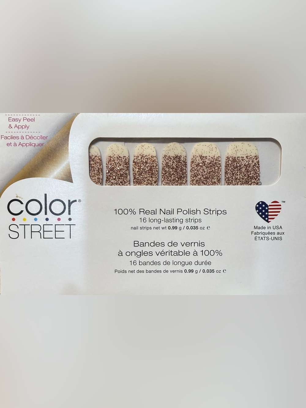 Color Street Nail Polish Strips Coming Up Rose Gold